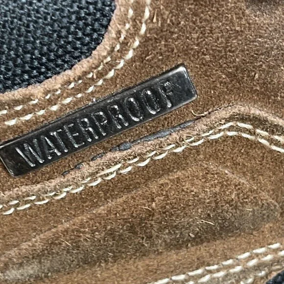 Brahmas Boots Mens 9.5 Work Or Outdoor Leather Brown Shoes Province Steel Toe - Picture 12 of 15